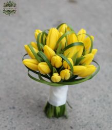 Virágküldés Budapest - Menyasszonyi csokor sárga tulipánból (tulipán, sárga)
