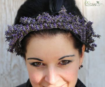 hair wreath made of lavander (purple)