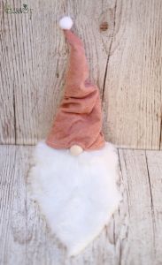 Pink cap santa head (39cm)