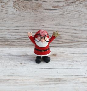 Weihnachtsmann mit Brille 9 cm