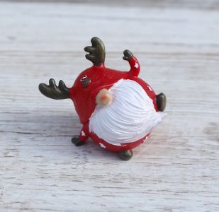 Weihnachtsmann mit Hirsch Hut 8cm