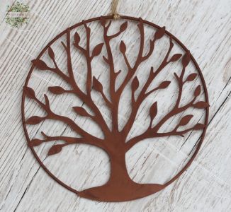 Baum des Lebens als Wanddekoration aus Metall 19 cm