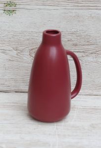 burgundy ceramic vase 22 cm