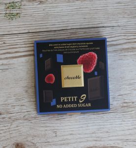 chocoMe Petit9 Dark chocolate bars with raspberries without added sugar