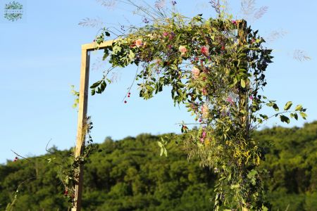 Wedding gate with wild flowers (wild, seasonal flower, green)