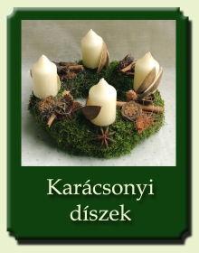 karácsonyi díszek, adventi koszorú