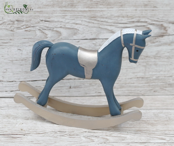 flower delivery Budapest - Blue rocking horse (26cm)