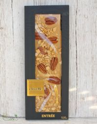 Blumenlieferung nach Budapest - chocoMe Handgemachte blonde Schokolade mit Pekannuss, Karamell und geräuchertem Salz (110 g)