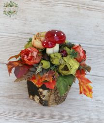 Blumenlieferung nach Budapest - bunte Tischdekoration mit roter Pilze