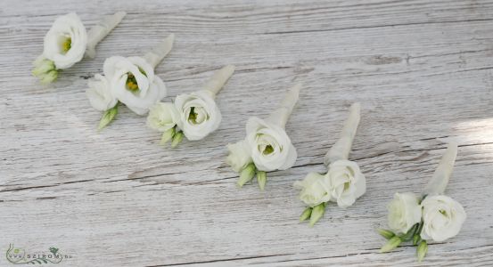 Boutonniere (lizianthus, white) 1 pc