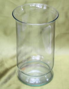 egyenes falú üveg váza (19x9,5cm)