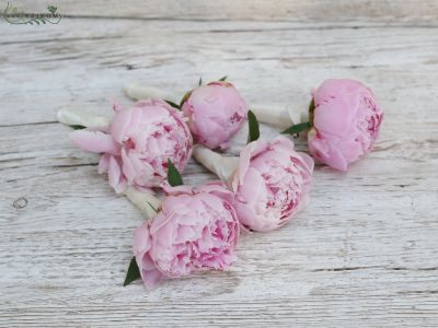 Boutonniere of peonie (light pink) 1 pc
