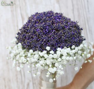 Bridal bouquet (levander, babybreath, purple)