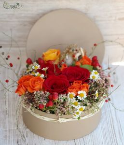 Herbst Blumenbox mit Igel