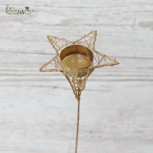 Stern Teelichthalter auf Stick 10x30cm