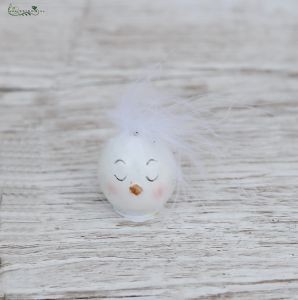 Ceramic egg with hair 4 cm