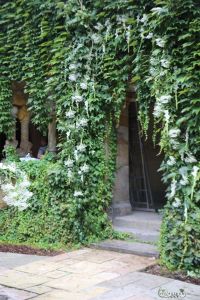 Außenblumendekor (Gladiolen, Schleierkraut, weiß) Schloss Vajdahunyad