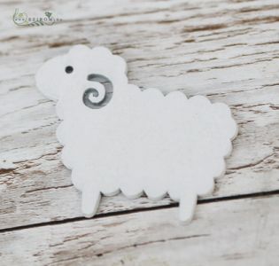 small white wooden lamb (5cm)
