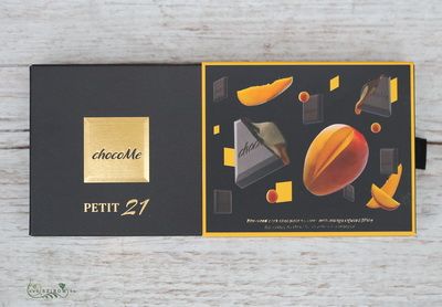 chocoMe Étcsokoládé desszert karamell és mangó töltelékkel (110g)