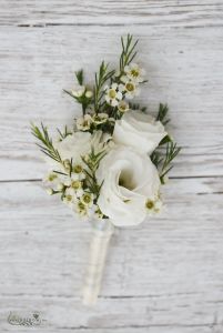 boutonniere (lisianthus, wax)