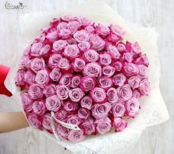 90 stem purple roses