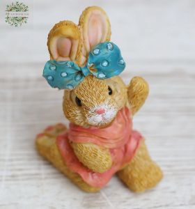 ceramic bunny girl with bow (9cm)