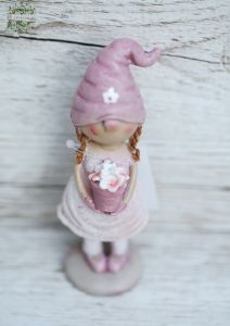 ceramic elf girl with flowers (13 cm)