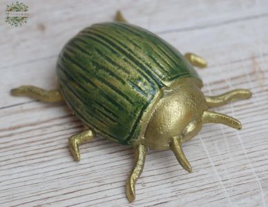 Szkarabeusz bogár arany-zöld színben 13 cm
