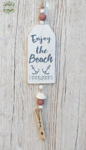 Enjoy the beach feliratú fa függő (6x1x11 cm )