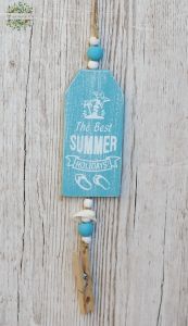 Hängedeko aus Holz mit der Aufschrift Best Summer Holidays (6x1x11 cm )