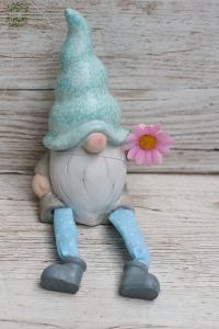Kék kerámia manó 19 cm 
