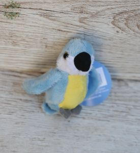 plush parrot blue keychain (8cm)