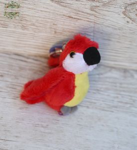 plush parrot red keychain (8cm)