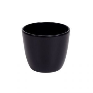 ceramic pot matt black 35cm