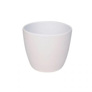Ceramic pot matt white 40cm
