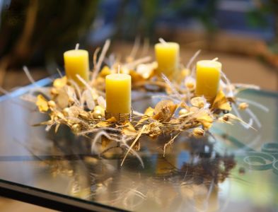 Airy Advent wreath with Stipa