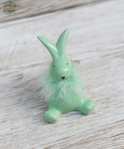 Bunny figure with egg 7x7cm