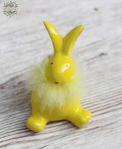 Bunny figure with egg 7x7cm