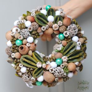 green-nude winter wreath (22cm)