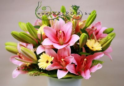 gerbera and lilies (20 stems)