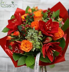 bouquet with amaryllis (14 stems)