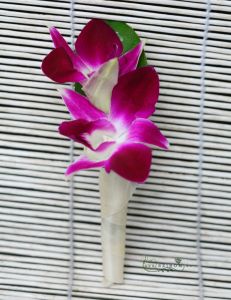 Vőlegény kitűző Dendrobium orchideából (rózsaszín)