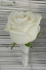 Boutonniere of rose (white)