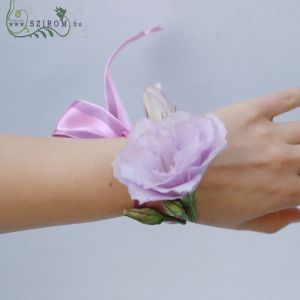 wrist corsage made of lisianthus (pink)