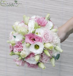 Bridal bouquet made of lisianthus (white,pink)