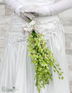 Bridal bouquet with green dendrobium