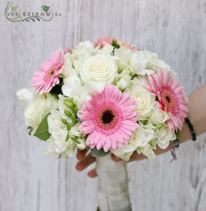 Bridal bouquet (rose, gerbera, fresia)