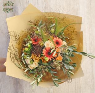 Rustic peach bouquet 