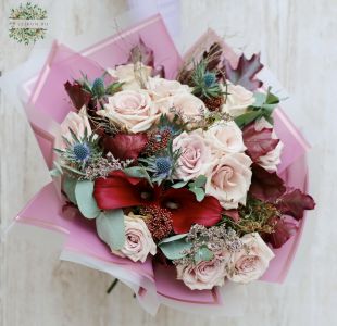 Pastel purple autumn bouquet (21 stems)