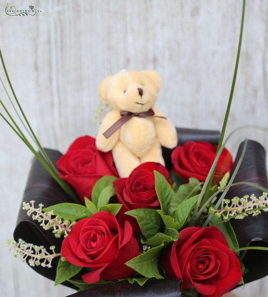 Put a little teddy in my bouquet (11 cm teddy, no flowers)